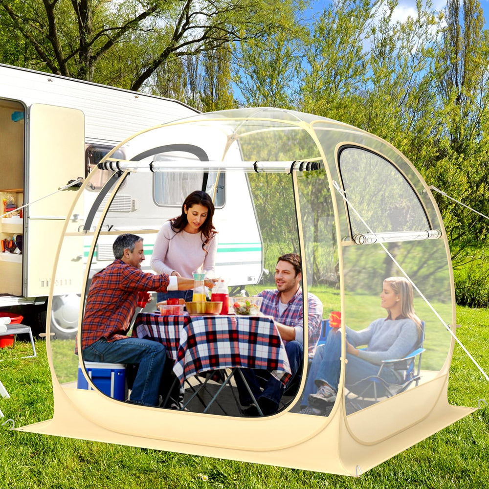 Goplus Sports Tent interior view with 540° panorama.