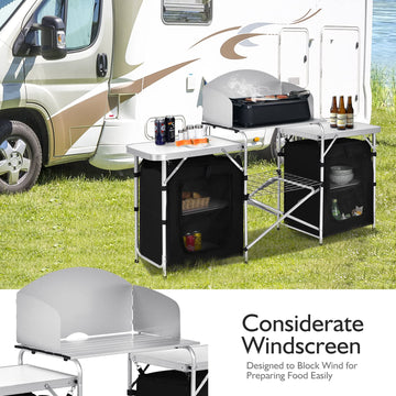 Goplus sturdy aluminum frame with steel support ensures solid stability.