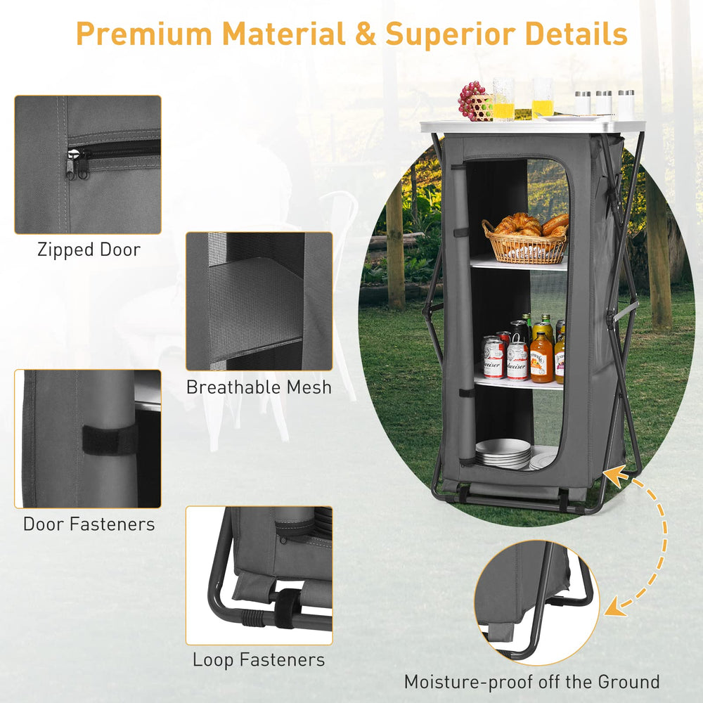 Goplus sturdy powder coated steel frame for stability