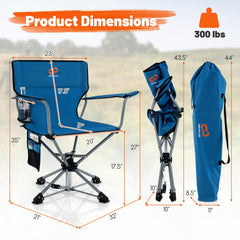 Goplus folding action chair compactly folds for easy transport.
