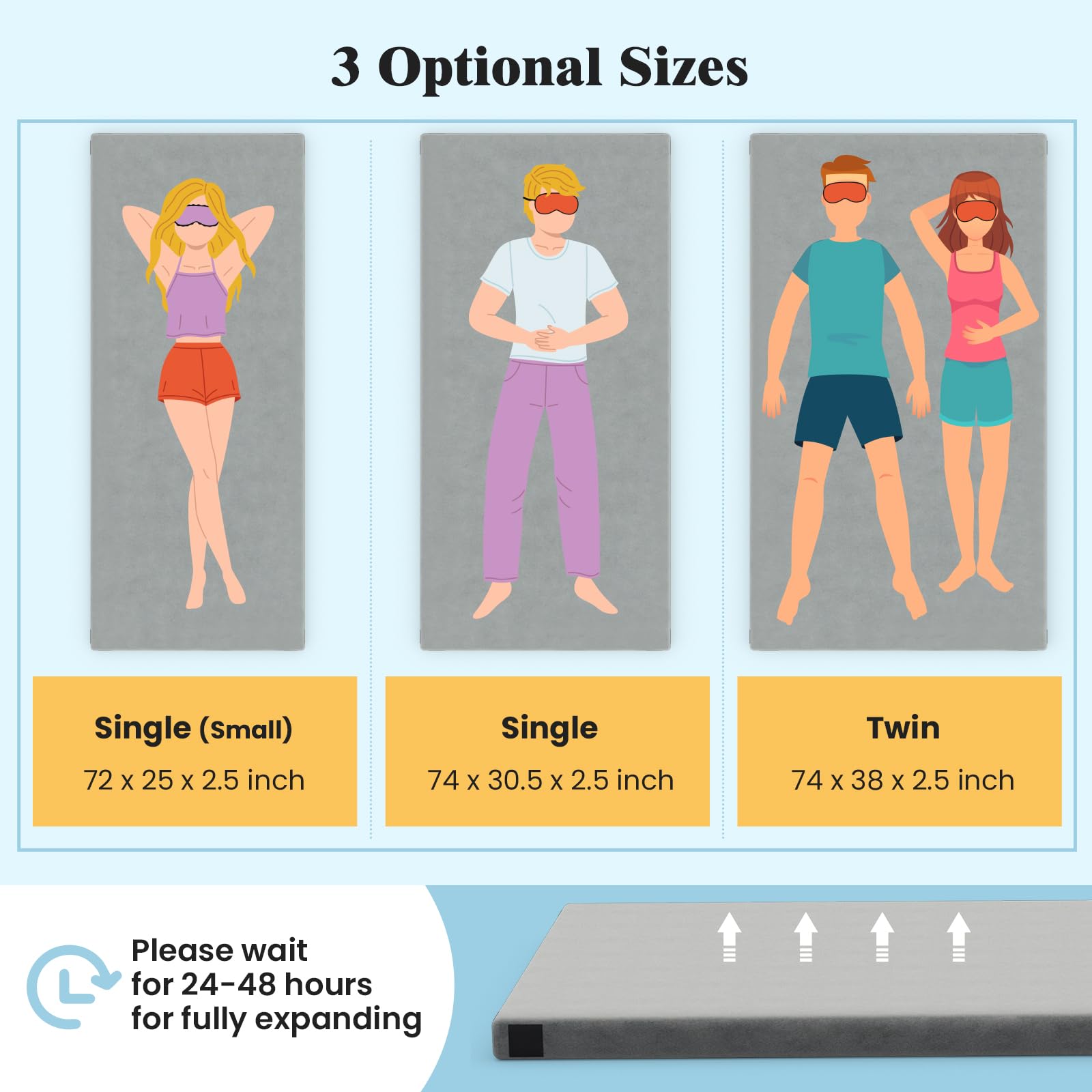 Goplus three size options fit solo use or twin setups.