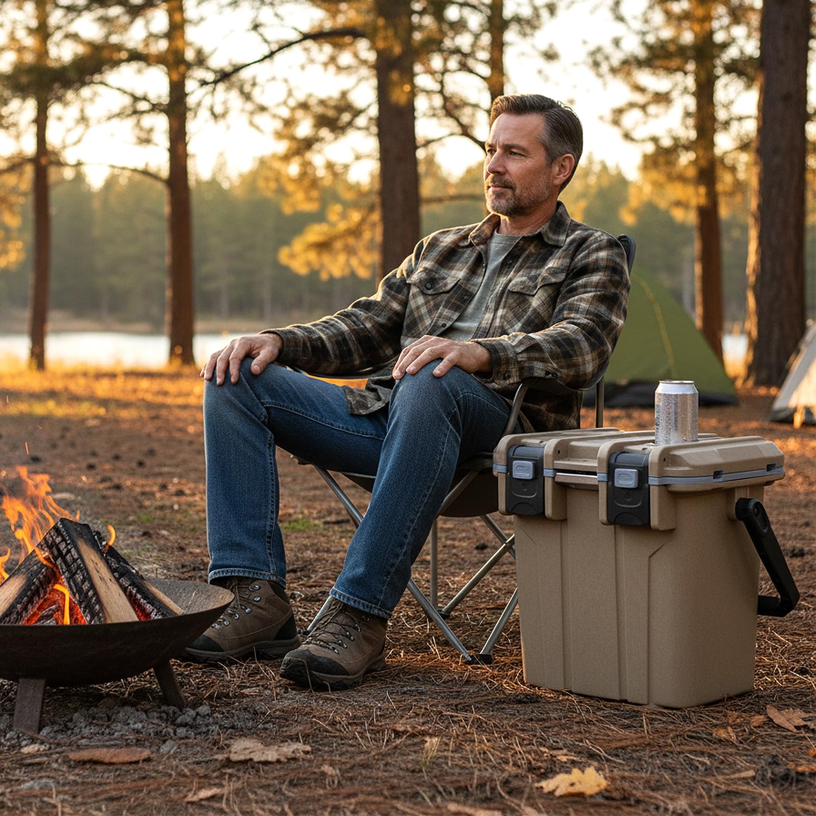 Goplus Ultra-Light Cooler non-slip base provides stable placement