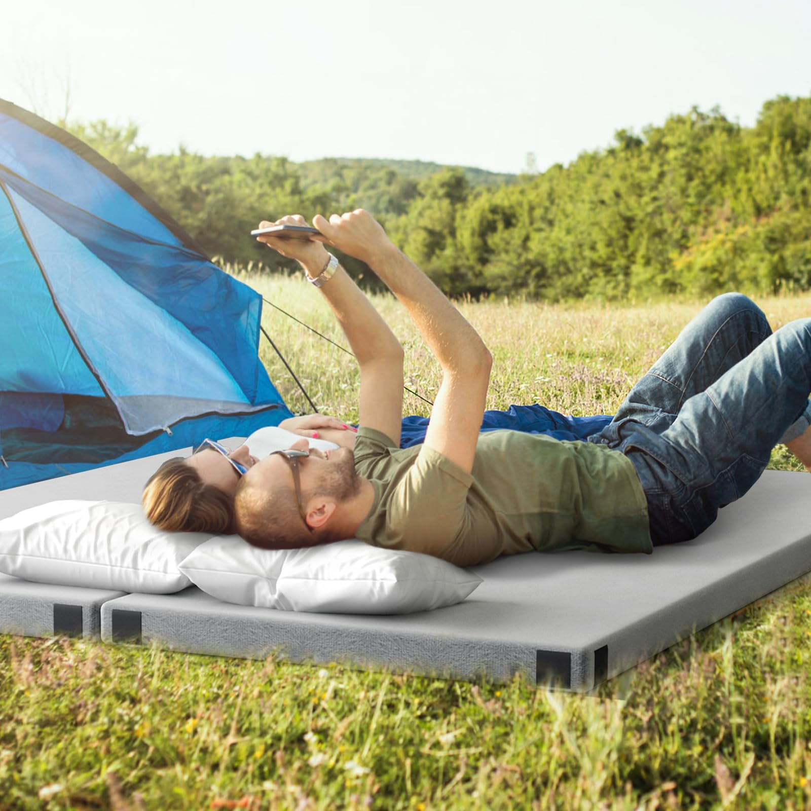 Goplus waterproof short plush cover helps you stay warm and dry outdoors.