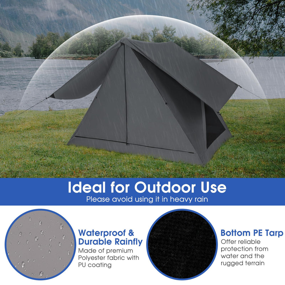 Goplus weatherproof rainfly keeps you dry during light rain