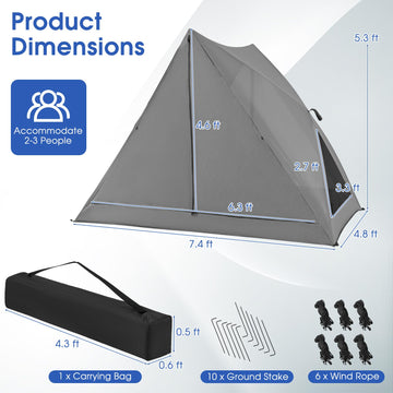 Goplus wind rope and stake system increases stability