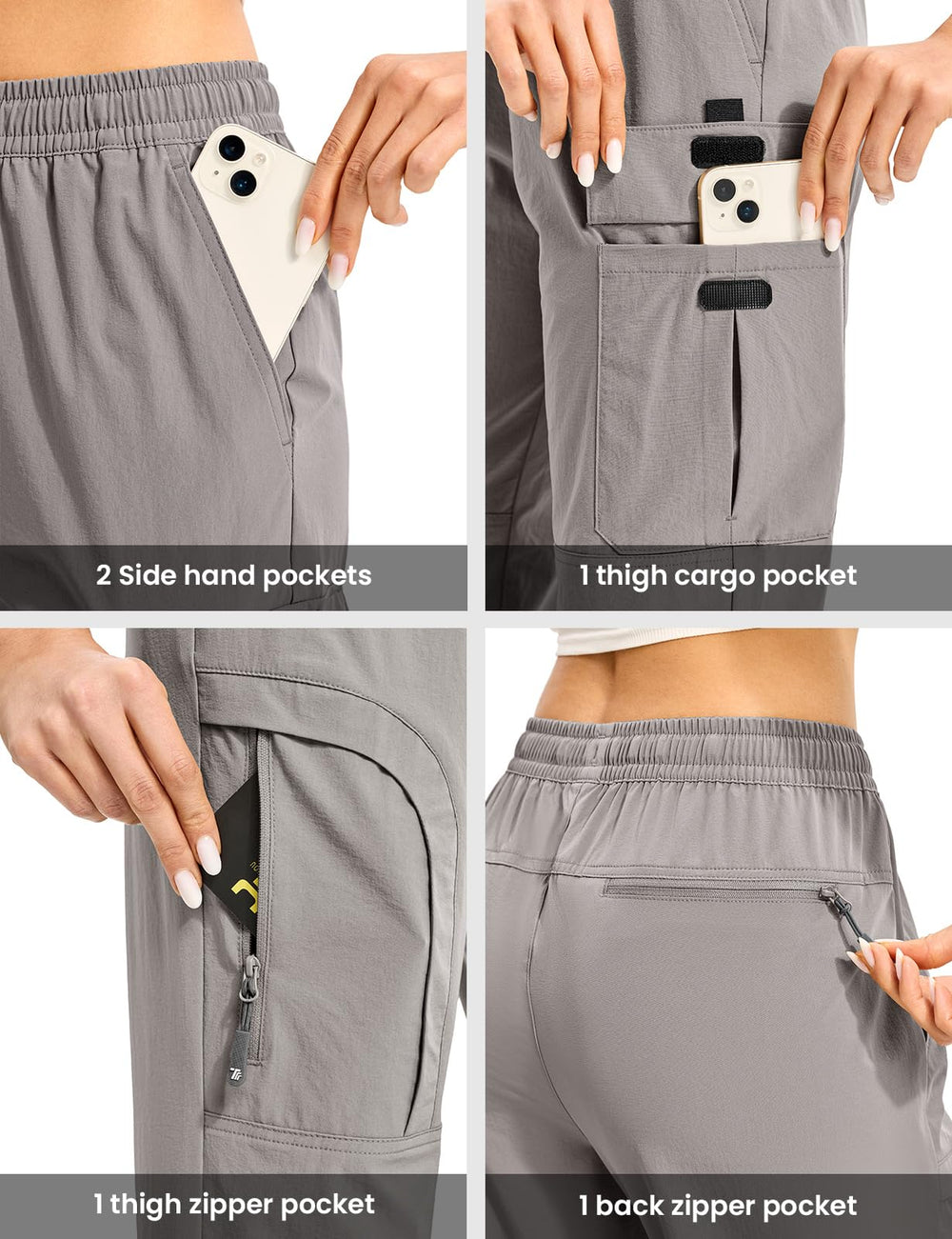Gopune elastic waist with drawstring offers adjustable fit for travel and adventuring.