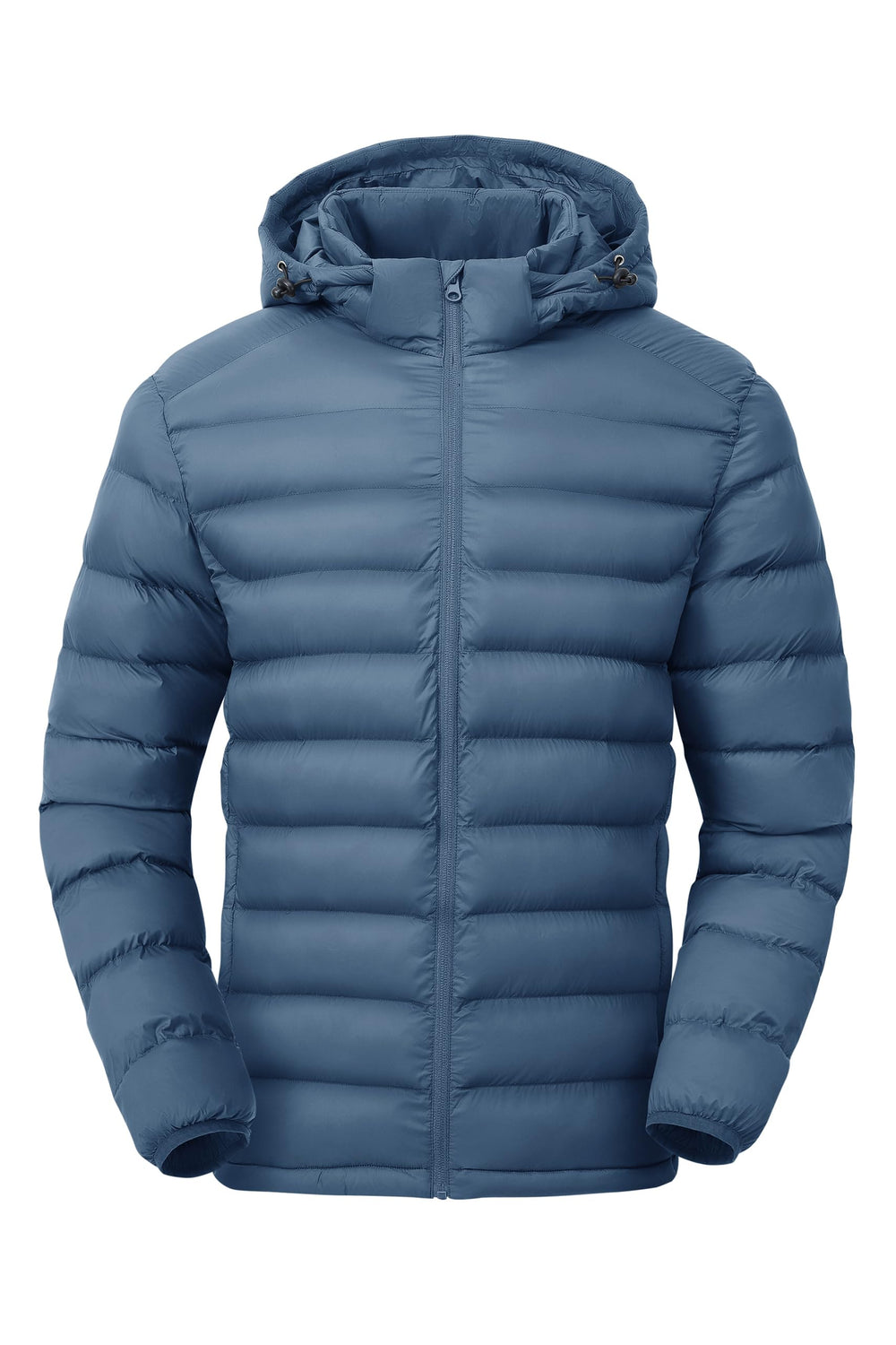 Gopune men's lightweight puffer jacket front view showing compact warmth