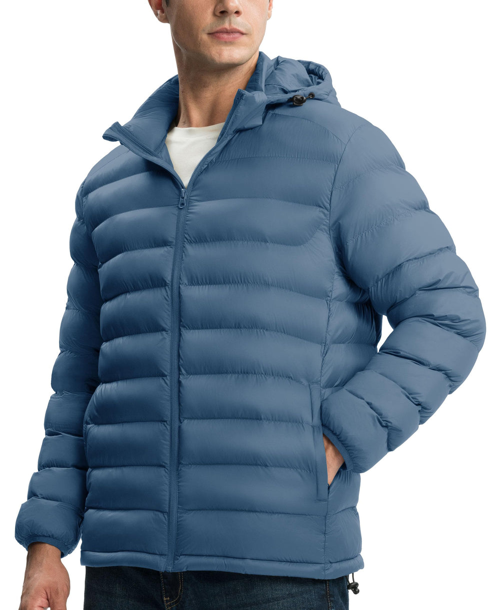 Gopune detachable hood on puffer jacket for adjustable protection