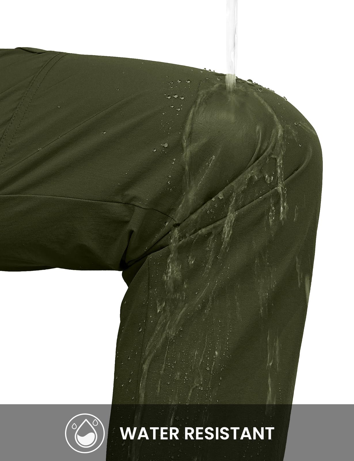 Gopune women's hiking cargo pants cuff adjustment demonstrates capri conversion and bug protection.