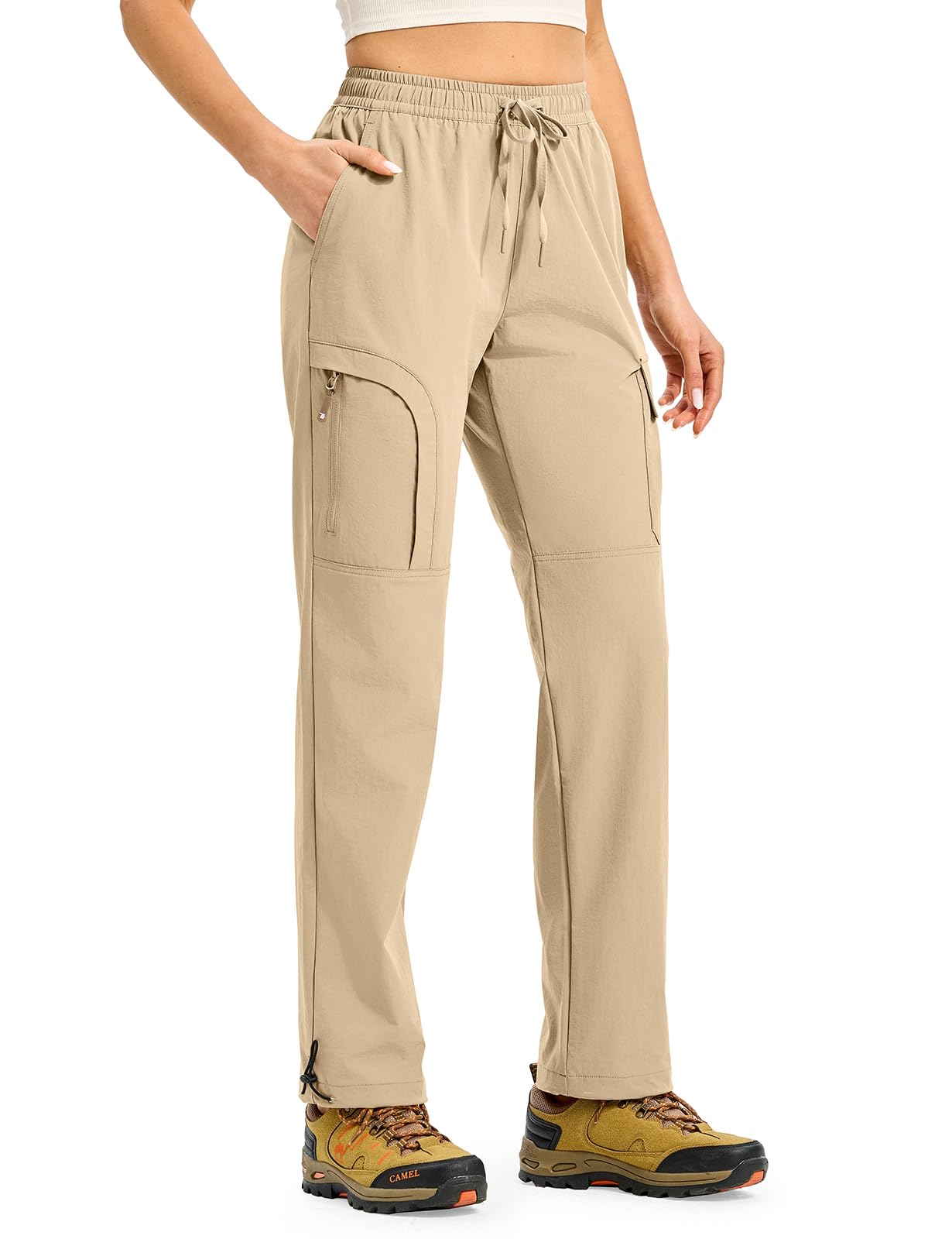 Gopune women's hiking pants showing lightweight fabric for all-day comfort