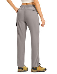 Gopune women's hiking pants side-pocket detail shows secure storage for phone and keys.