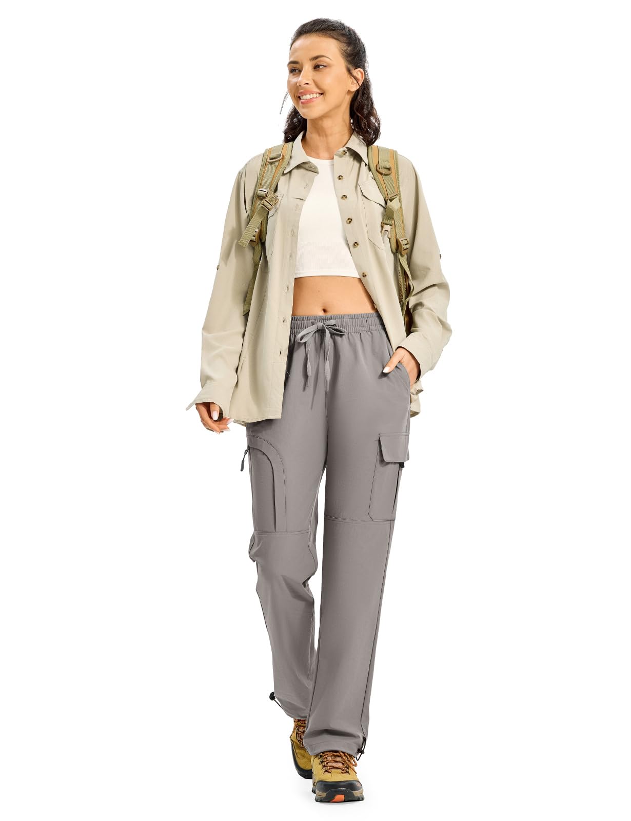 Gopune women's hiking pants travel-ready for camping and outdoor work scenarios.