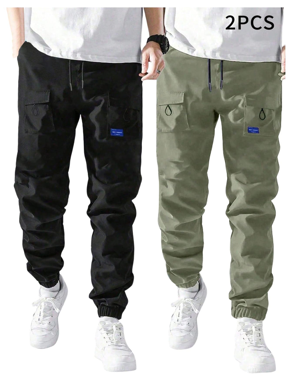 GORGLITTER boy's cargo pants elastic waist black for comfortable everyday wear