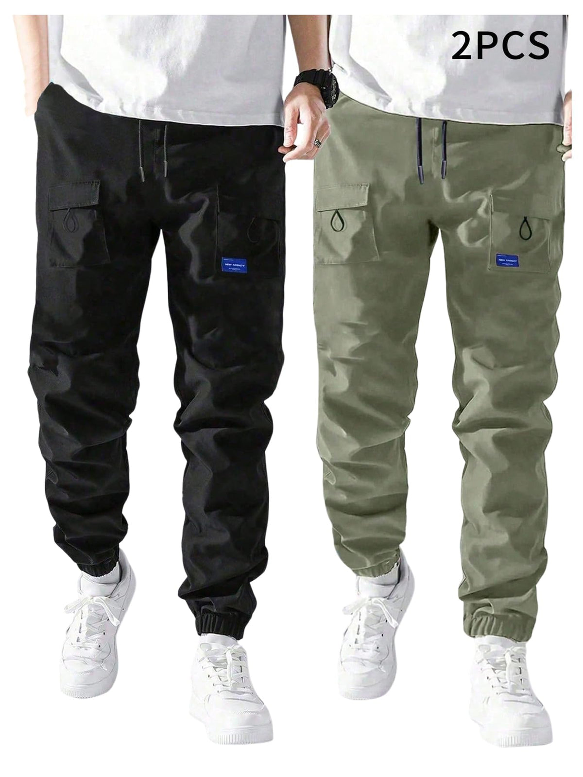 GORGLITTER boy's cargo pants elastic waist black for comfortable everyday wear