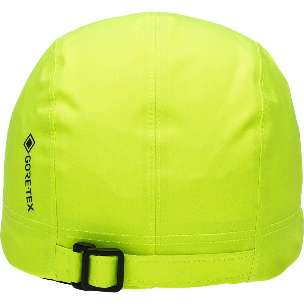 GOREWEAR Gore-Tex cap back view with adjustable strap for secure fit in windy conditions.