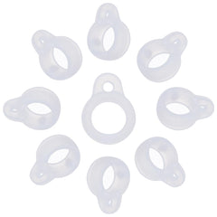 GORGECRAFT white silicone rings in 1 box, ready for versatile storage and carry.
