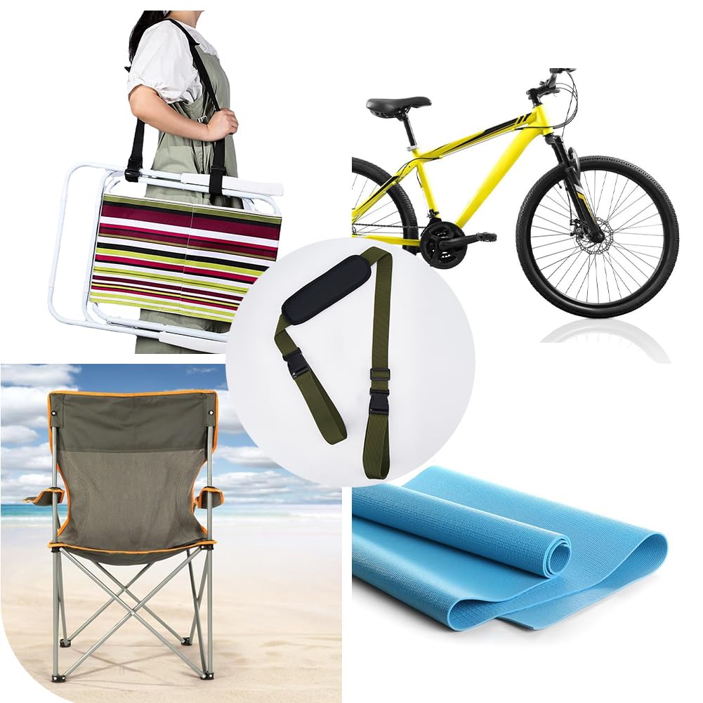 GORGECRAFT strap attached to a beach chair for relaxed, hands-free use.