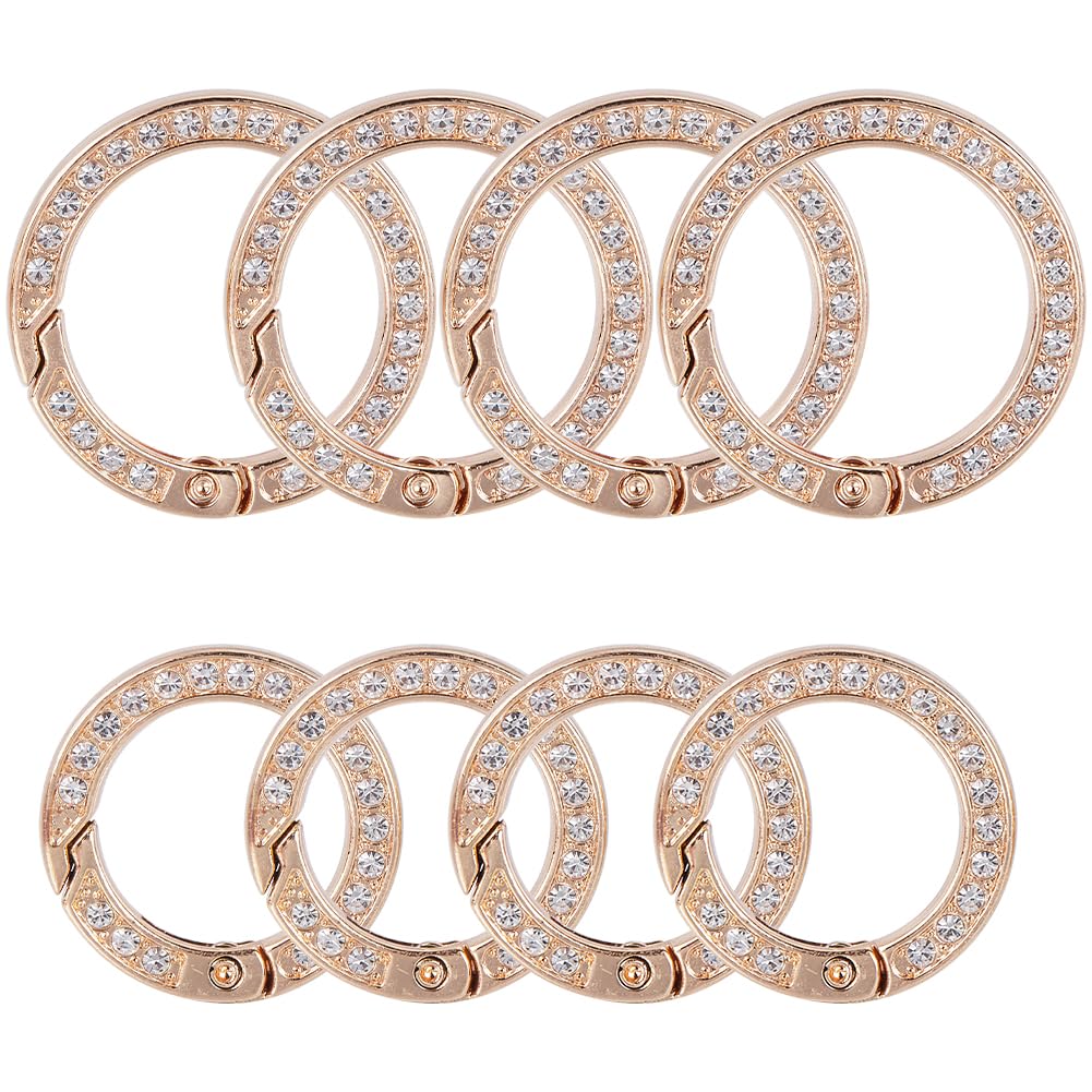 GORGECRAFT gold rhinestone O-ring clip sparkles while securing keys and charms.