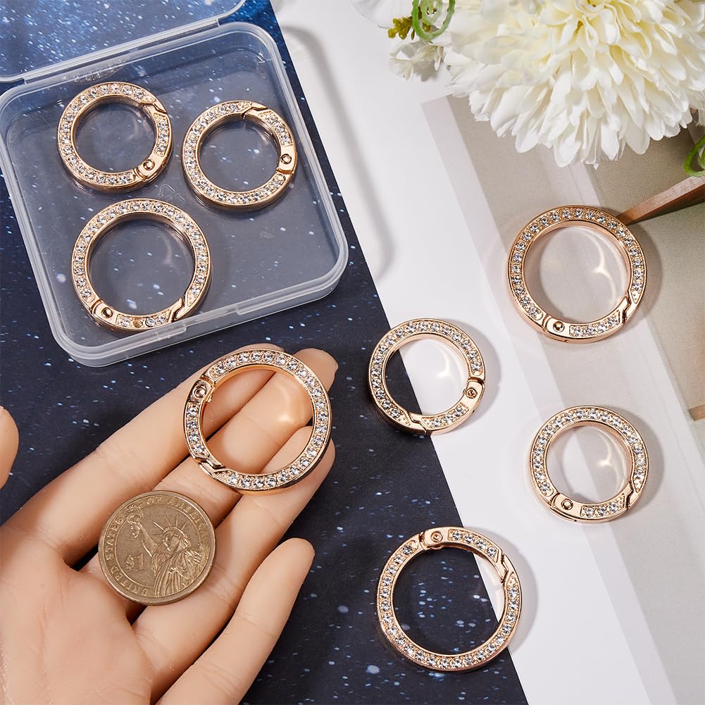 GORGECRAFT 28-5mm clip fits smaller keychains and bags with a sleek gold finish.