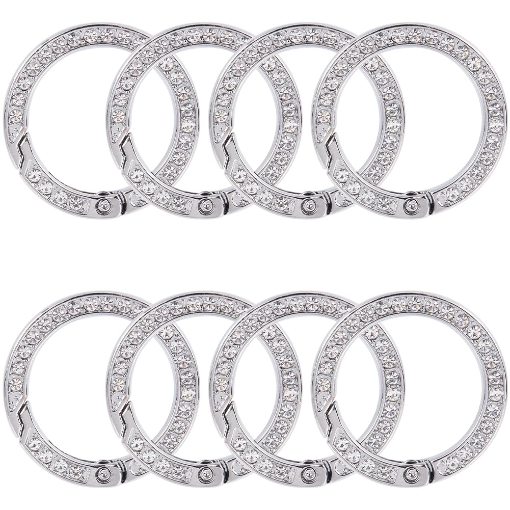 Gorgecraft rhinestone O ring clip with bling for DIY jewelry and keychains.