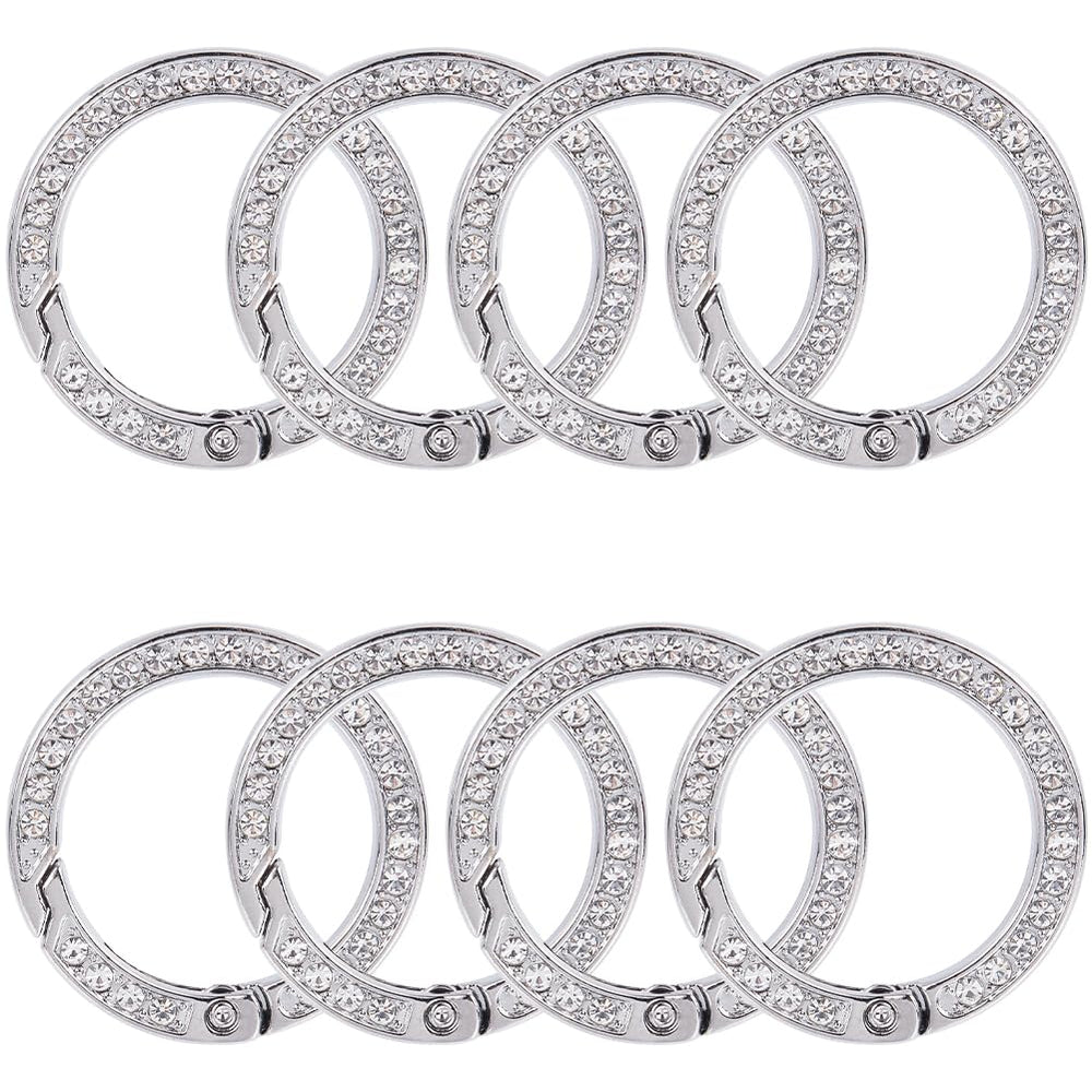 Gorgecraft rhinestone O ring clip with bling for DIY jewelry and keychains.