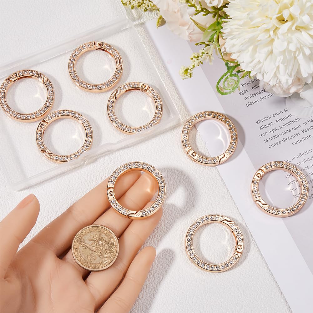 GORGECRAFT rhinestone O-ring clips bulk pack for DIY projects.