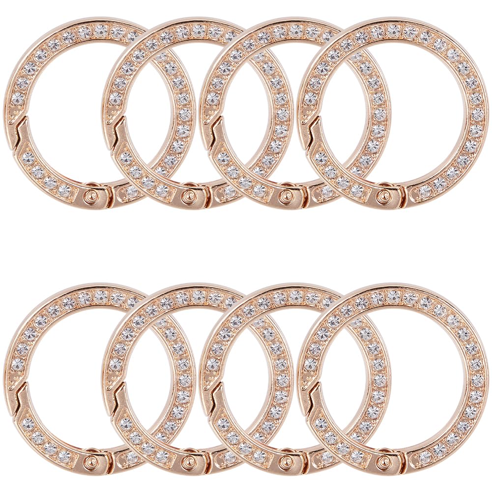 GORGECRAFT rhinestone O-ring clip closed view with secure spring.