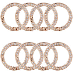 GORGECRAFT rhinestone O-ring clip closed view with secure spring.