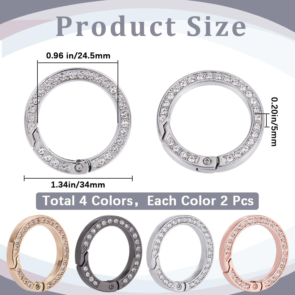 Gorgecraft rhinestone o-ring clip gold adds sparkle while keeping keys organized.