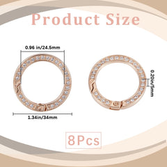 GORGECRAFT rhinestone O-ring clip open view showing easy grip.
