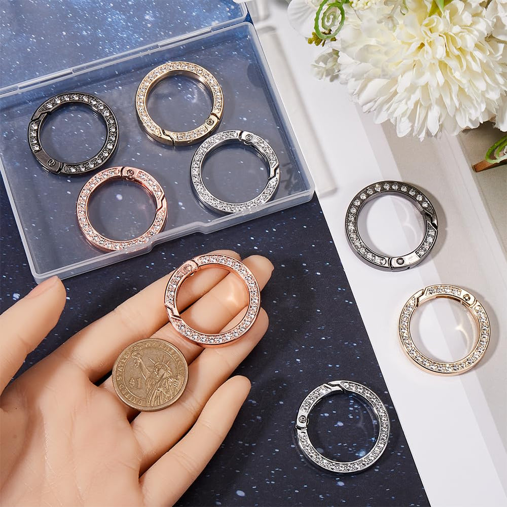 Gorgecraft rhinestone o-ring clip rose gold offers elegant look with easy opening.