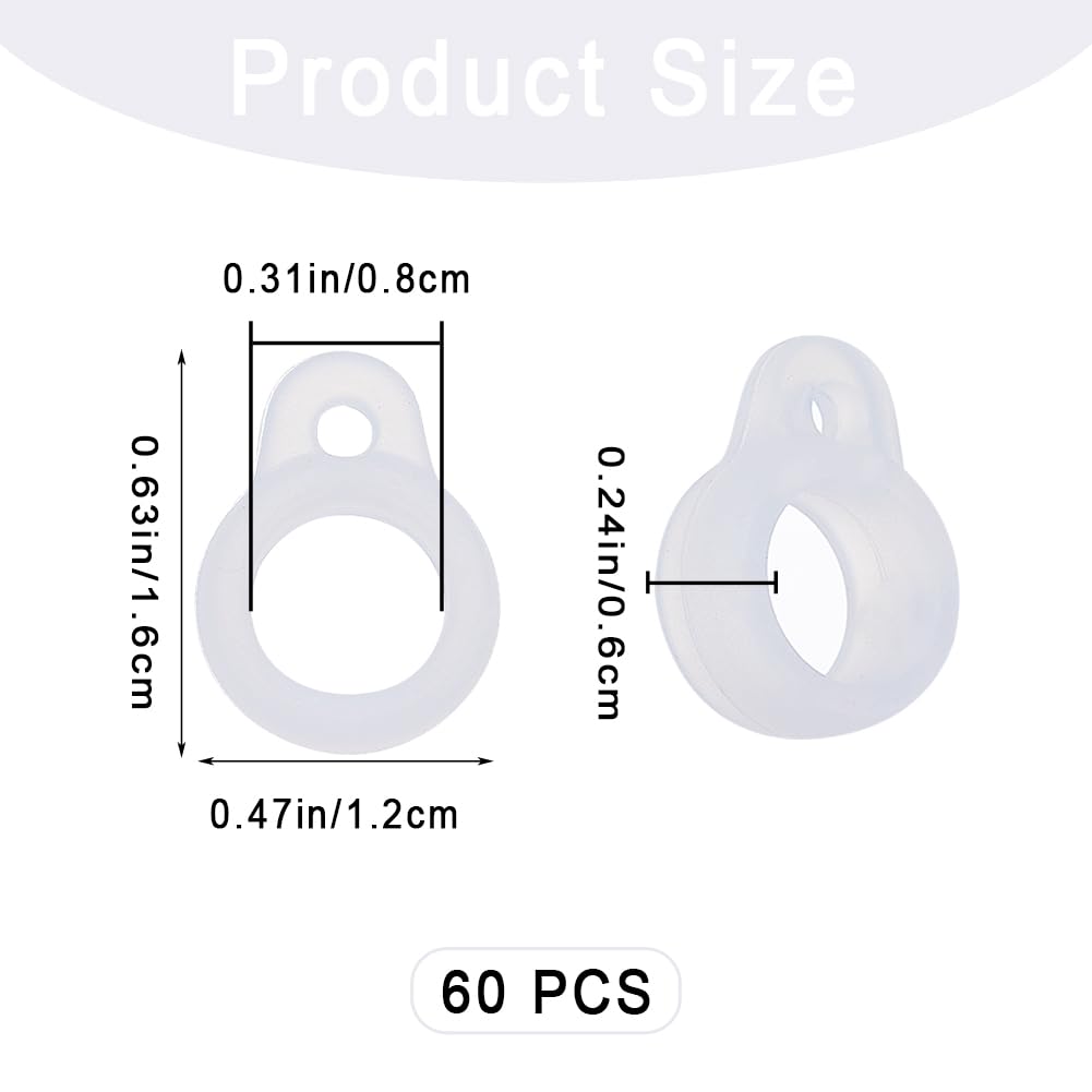 GORGECRAFT silicone ring close-up showing 2.5mm hole for lanyard threading.