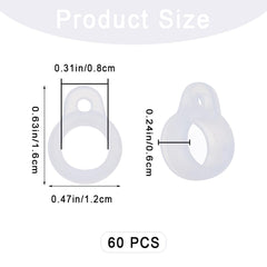 GORGECRAFT silicone ring close-up showing 2.5mm hole for lanyard threading.