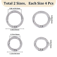 Gorgecraft two-sizes spring clip shown for crafting and bag attachments