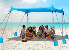 Gorich beach tent with 8 sandbags provides windproof stability on breezy beach days