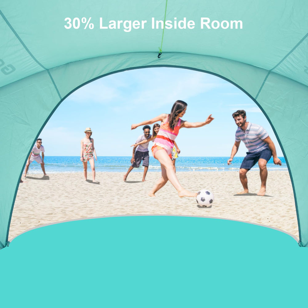 Gorich Beach Tent dual doors and mesh windows for airflow and views