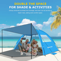 Gorich Beach Tent front view showing spacious interior