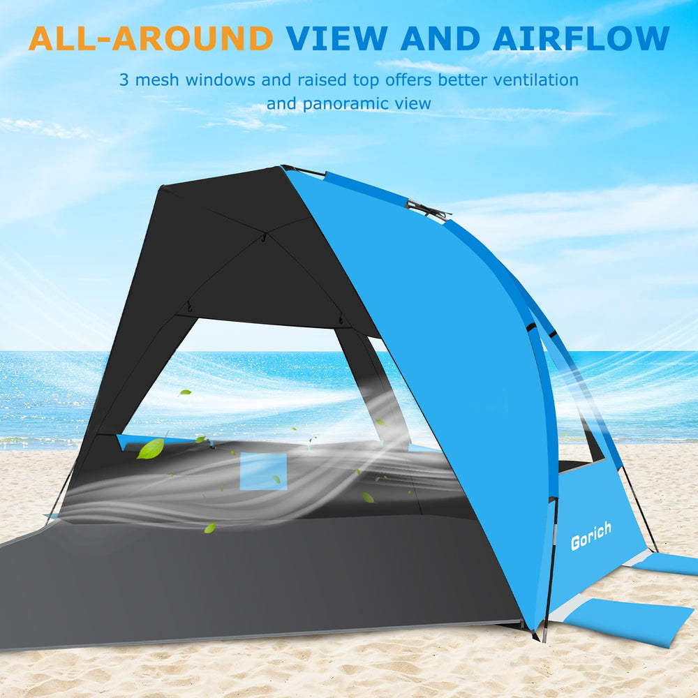Gorich beach tent packed and carried easily weighing 8.3 pounds