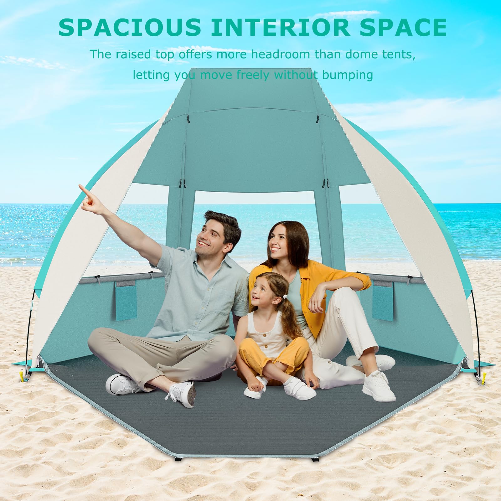 Gorich beach tent packed size shows easy portability for travel