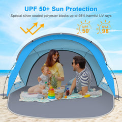 Gorich beach tent folded compact for easy packing and transport