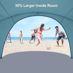 Gorich beach tent showing two doors and mesh windows for airflow and 360-degree views