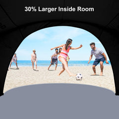 Gorich beach tent with UPF99+ protection shields against sun while maintaining airflow.