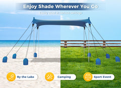 Gorich beach tent setup by one person with tool-free design