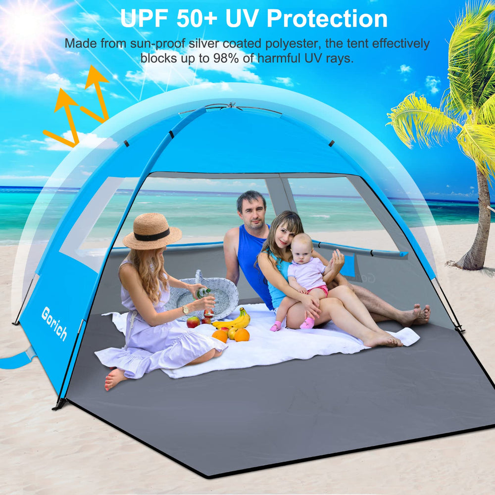 Gorich UPF50 silver-coated fabric protects skin while you relax under sun