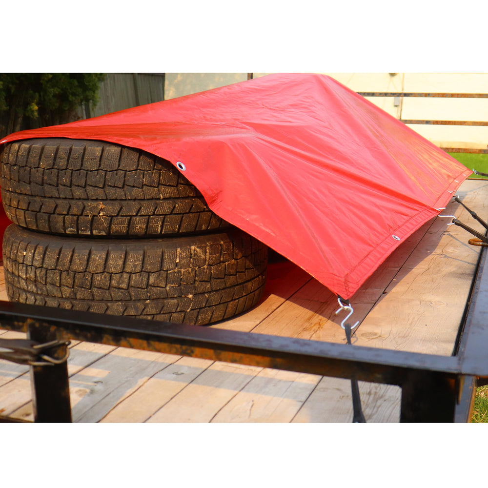 Gorilla Tough Tarp easy secure setup with multiple tie-downs