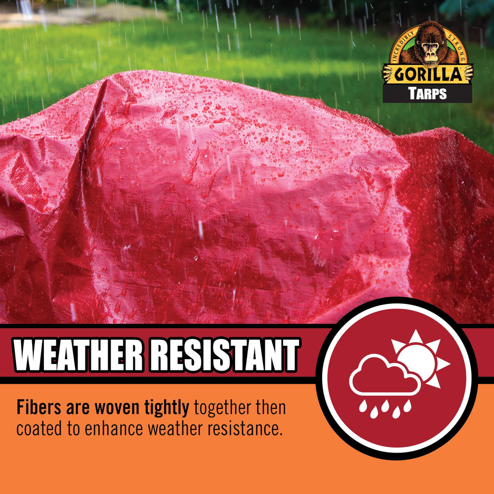 GORILLA tarp waterproof coverage keeps gear dry during rain, wind, and sun.