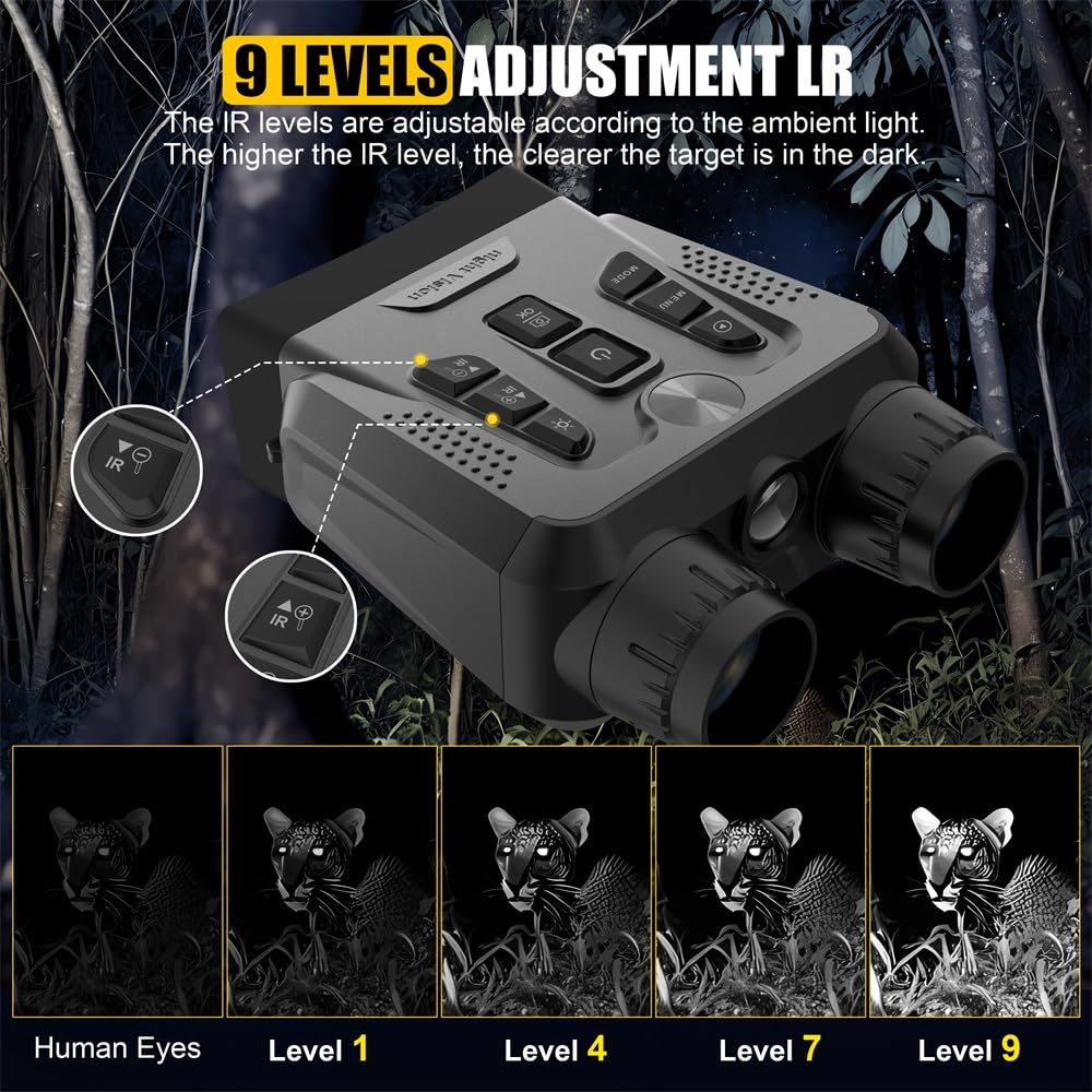 GOSALISU night vision binoculars 10x zoom detail for distant targets
