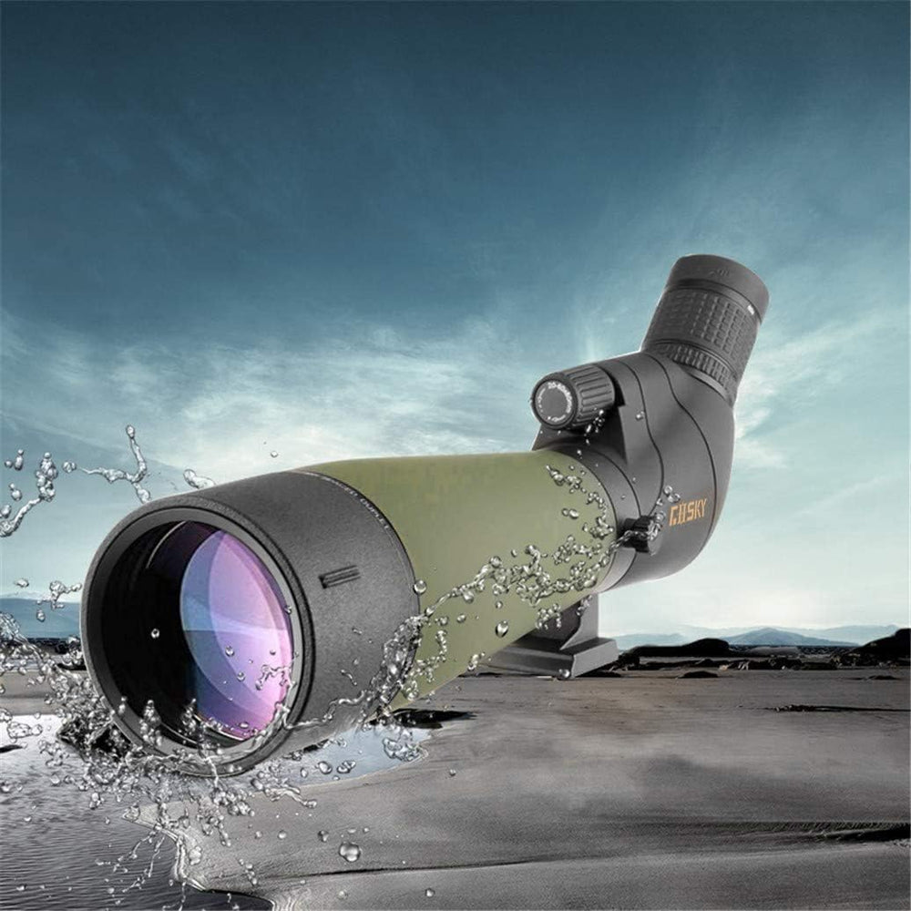 Gosky 20-60x80 spotting scope eyepiece close-up emphasizes smooth focus.