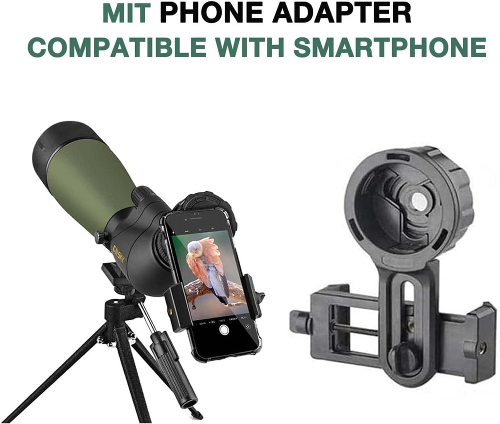 Gosky included tripod enables stable viewing from any angle.