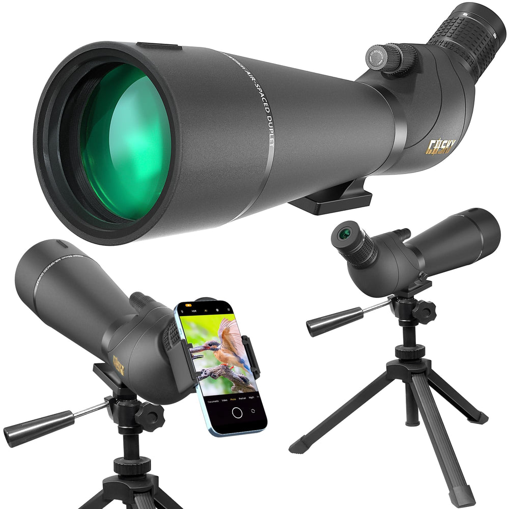 Gosky 25-75x85 spotting scope front view for distant viewing benefits